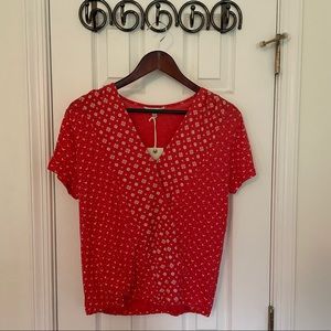 Lucky Brand Mosaic Faux Wrap Tunic